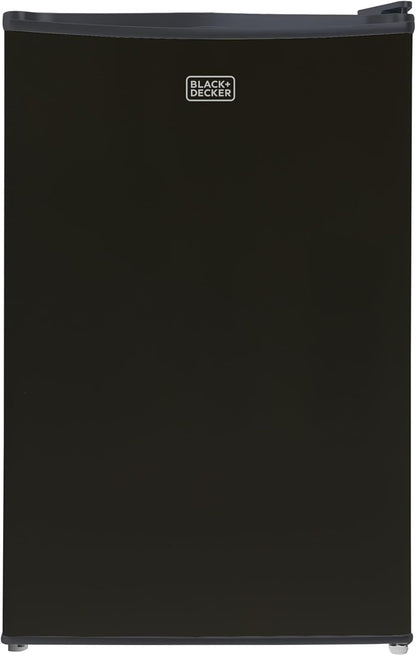 BLACK+DECKER BCRK17B Compact Refrigerator Energy Star Single Door Mini Fridge with Freezer, 1.7 Cubic Feet, Black