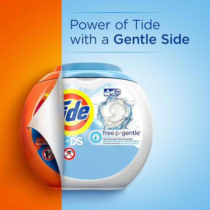 Tide PODS Free & Gentle Laundry Detergent Soap Pods, 81 count