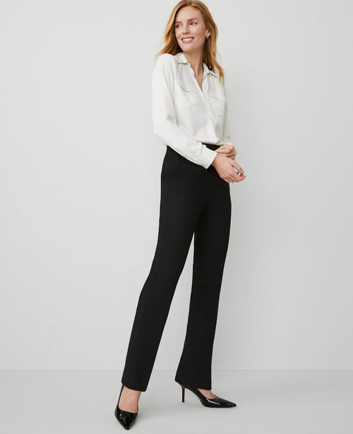 The Side Zip Straight Pant in Bi-Stretch