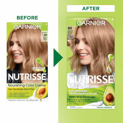 Garnier Hair Color Nutrisse Nourishing Creme, 40 Dark Brown (Dark Chocolate) Permanent Hair Dye, 1 Count (Packaging May Vary)