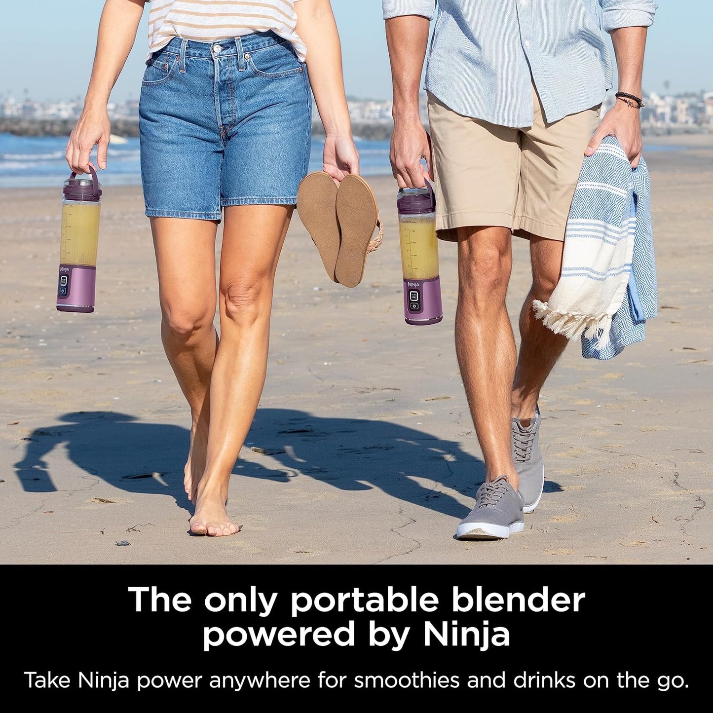 Ninja BC151BK Blast Portable Blender, Cordless, 18oz. Vessel, Personal Blender-for Shakes & Smoothies, BPA Free, Leakproof-Lid & Sip Spout, USB-C Rechargeable, Dishwasher Safe Parts, Black