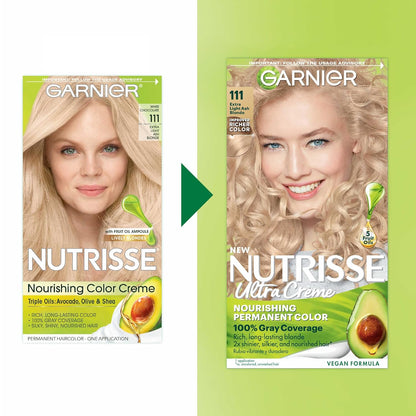 Garnier Hair Color Nutrisse Nourishing Creme, 40 Dark Brown (Dark Chocolate) Permanent Hair Dye, 1 Count (Packaging May Vary)