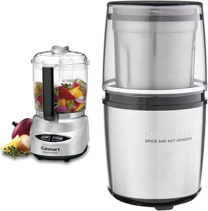 Cuisinart Food Processor, Mini-Prep 3 Cup, 24 oz, Brushed Chrome and Nickel, DLC-2ABC