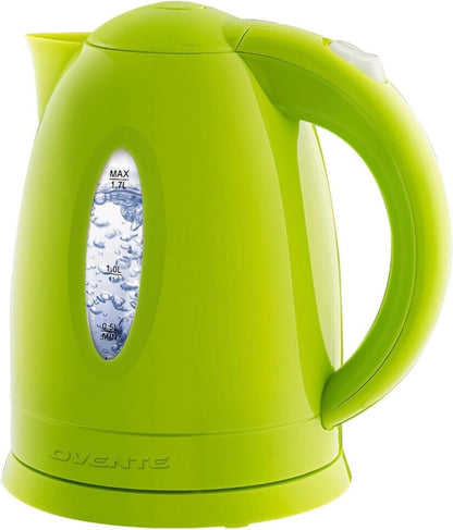 OVENTE Electric Kettle, Hot Water, Heater 1.7 Liter - BPA Free Fast Boiling Cordless Water Warmer - Auto Shut Off Instant Water Boiler for Coffee & Tea Pot - White KP72W