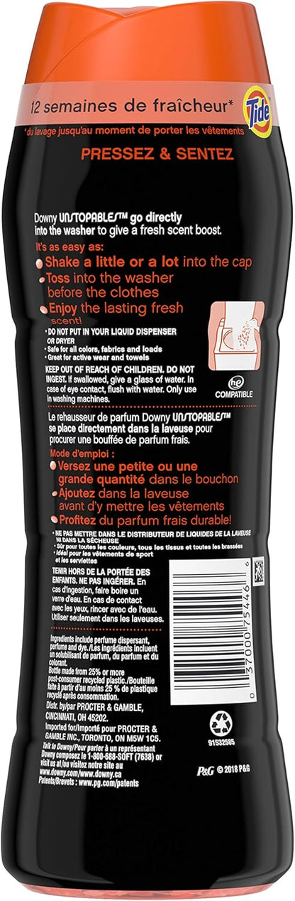 Downy Unstopables In Wash Scent Booster Beads, Fresh Scent, 24 oz, Downy Scent Booster Beads, Unstoppable Laundry Beads, Odor Protection