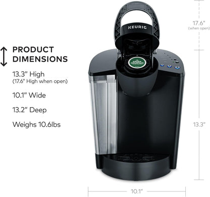 Keurig K-Classic Single Serve K-Cup Pod Coffee Maker, with 3 Brew Sizes, 48oz Removable Reservoir, Black