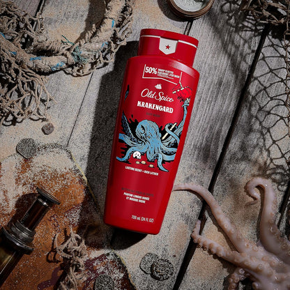 Old Spice Body Wash for Men, 24/7 Shower Fresh with Lasting Scent, Red Collection, Swagger with Cedarwood Scent, 24 fl oz (Pack of 2)