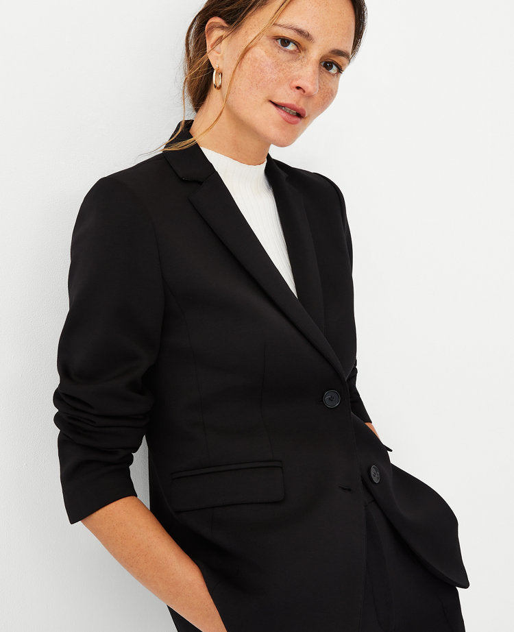 The Two Button Blazer in Double Knit