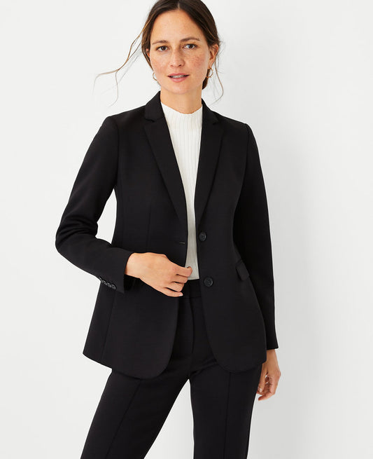 The Two Button Blazer in Double Knit