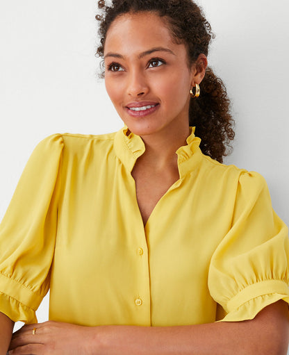 Ruffle Collar Blouse