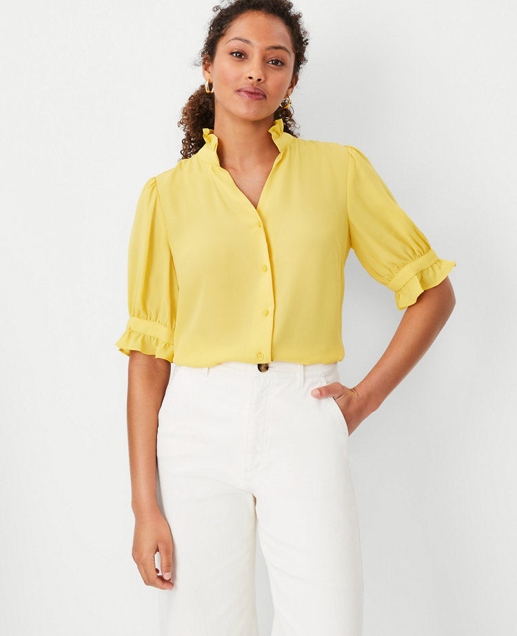 Ruffle Collar Blouse