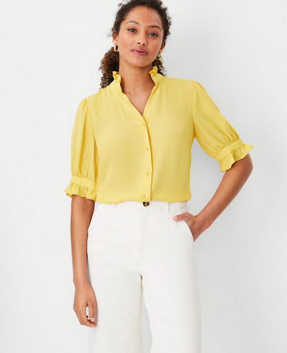 Ruffle Collar Blouse