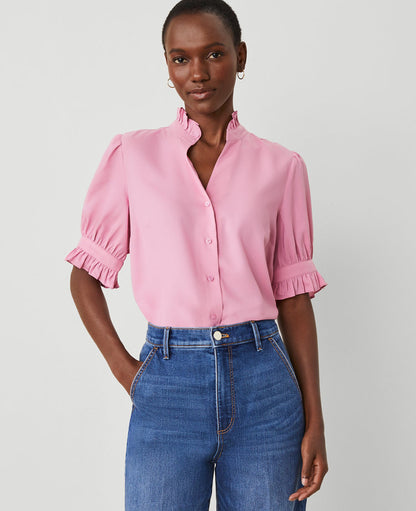 Ruffle Collar Shirt