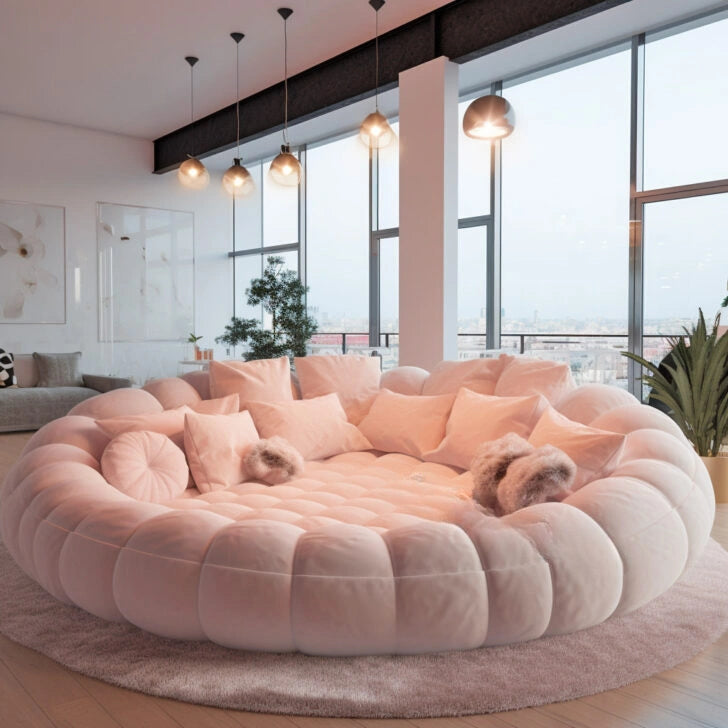 ⚡clearance sale🎁Winter Hot SaleThese Giant Circular Movie Sofas Might Be The Coziest Spot To Watch a Flick