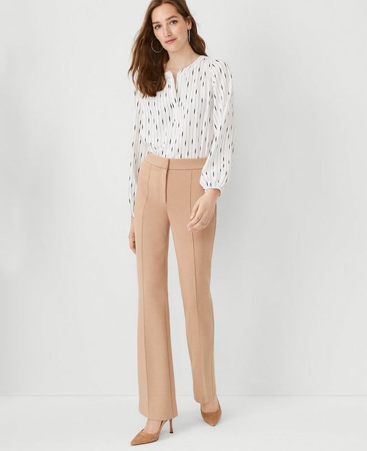 The Pintucked Trouser Pant in Double Knit