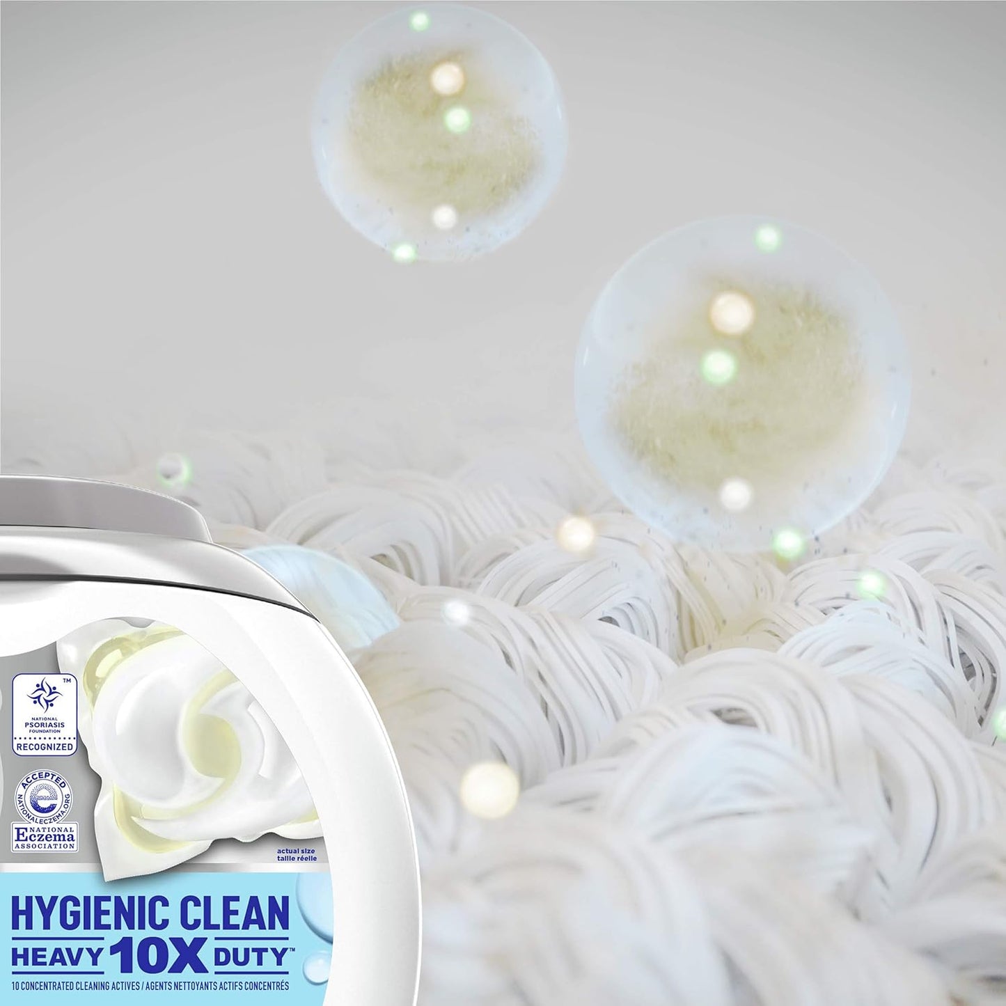 Tide Hygienic Clean Heavy 10x Duty Power PODS Laundry Detergent Pacs For Visible and Invisible Dirt, Spring Meadow Scent, 45 Count