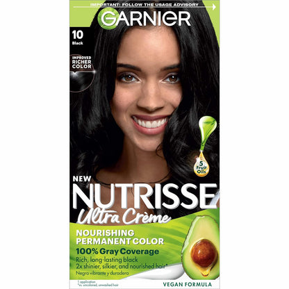 Garnier Hair Color Nutrisse Nourishing Creme, 40 Dark Brown (Dark Chocolate) Permanent Hair Dye, 1 Count (Packaging May Vary)