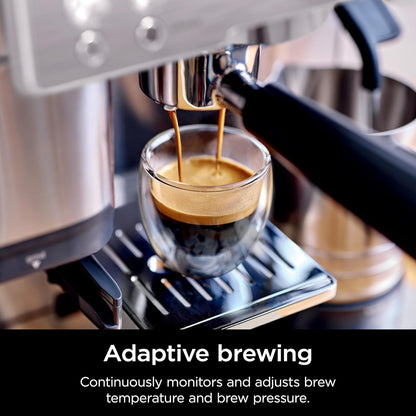 Ninja Espresso Machine, Luxe Café Premier Series, Drip Coffee Maker and Rapid Cold Brew, Integrated Grinder, Assisted Tamper, Hands-Free Frother, for Cappuccinos and Lattes, Dairy or Non-Dairy, ES601