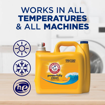 Arm & Hammer Clean Burst, 170 Loads Liquid Laundry Detergent, 170 Fl oz