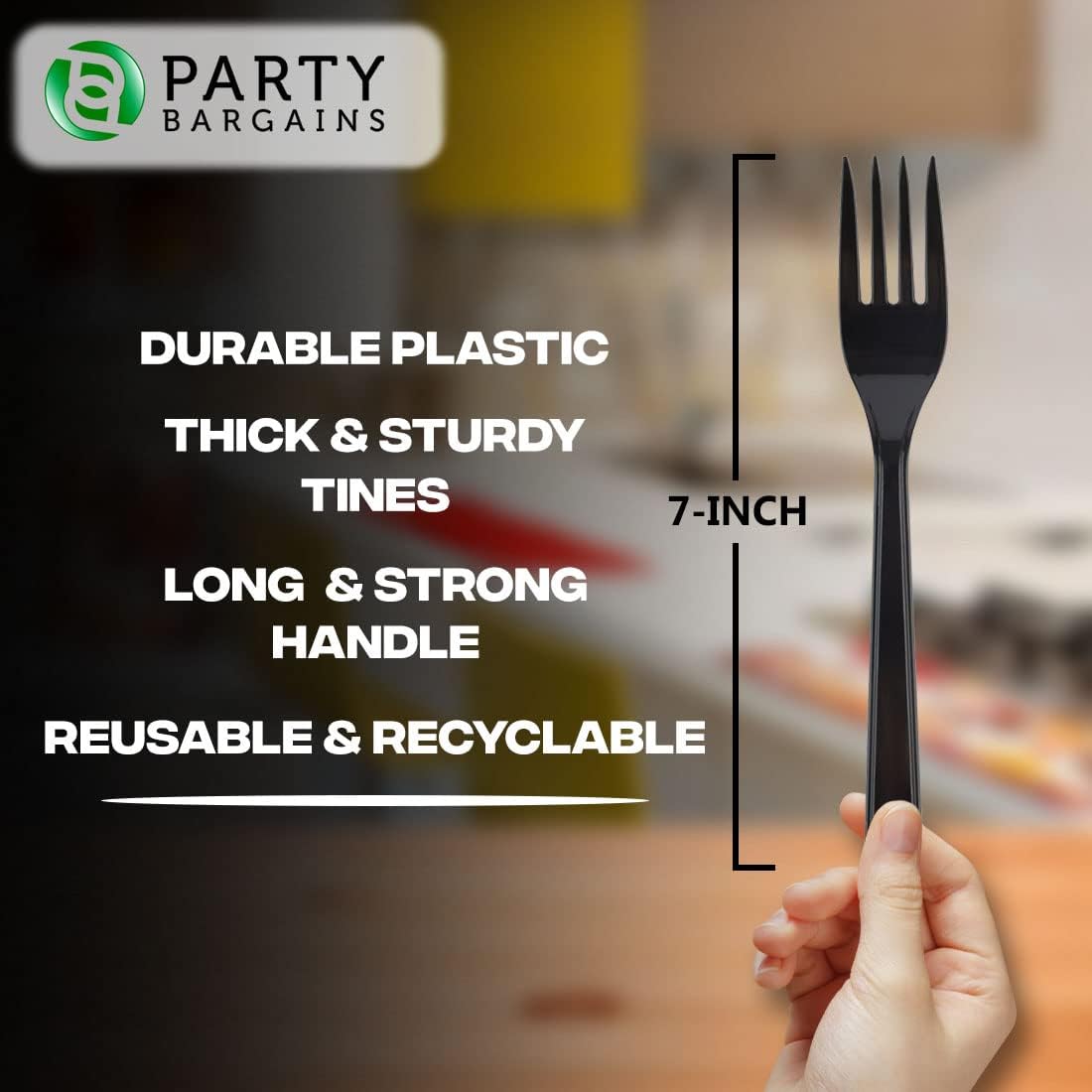 Party Bargains Disposable Cutlery set, SAPPHIRE Design, Clear Color, 360 Pieces: 180 Forks, 120 Spoons, 60 Knives