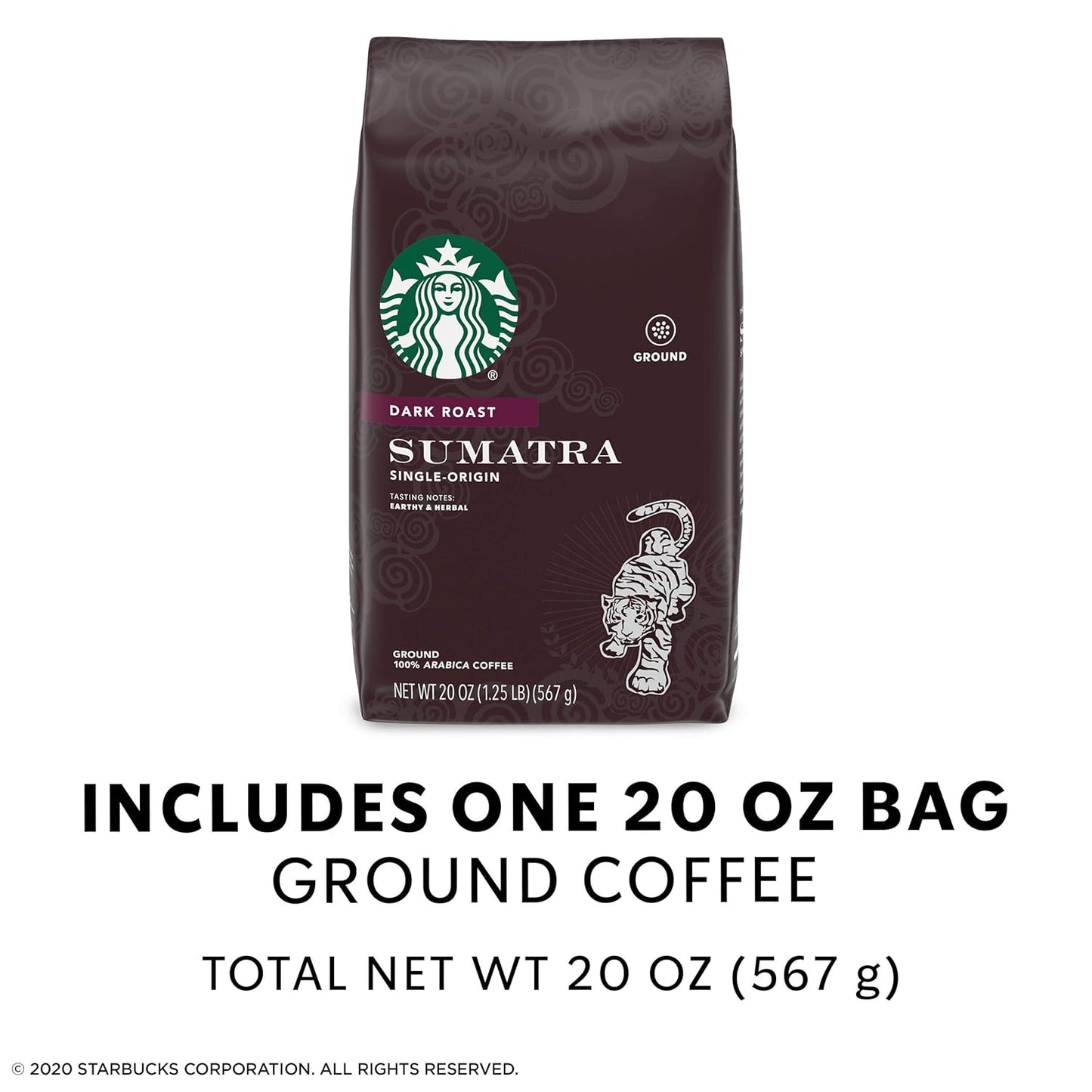 Starbucks Ground Coffee, Dark Roast Coffee, Caffè Verona, 100% Arabica, 1 bag (28 oz)