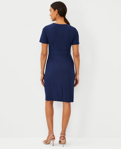 The Short Sleeve Sheath Dress in Bi-Stretch - Curvy Fit
