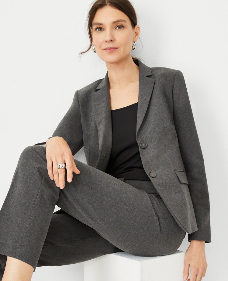 The Notched Two Button Blazer in Seasonless Stretch
