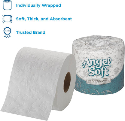 Georgia-Pacific Angel Soft Toilet Paper, 16880, Bulk Case of 80 Rolls, 450 Sheets Per Roll, Individually Wrapped, 2-Ply Soft and Strong Toilet Tissue