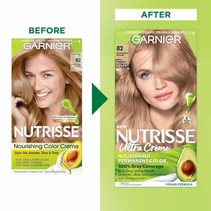 Garnier Hair Color Nutrisse Nourishing Creme, 40 Dark Brown (Dark Chocolate) Permanent Hair Dye, 1 Count (Packaging May Vary)
