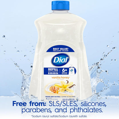 Dial Antibacterial Liquid Hand Soap Refill, Spring Water, 52 fl oz Pack of 3