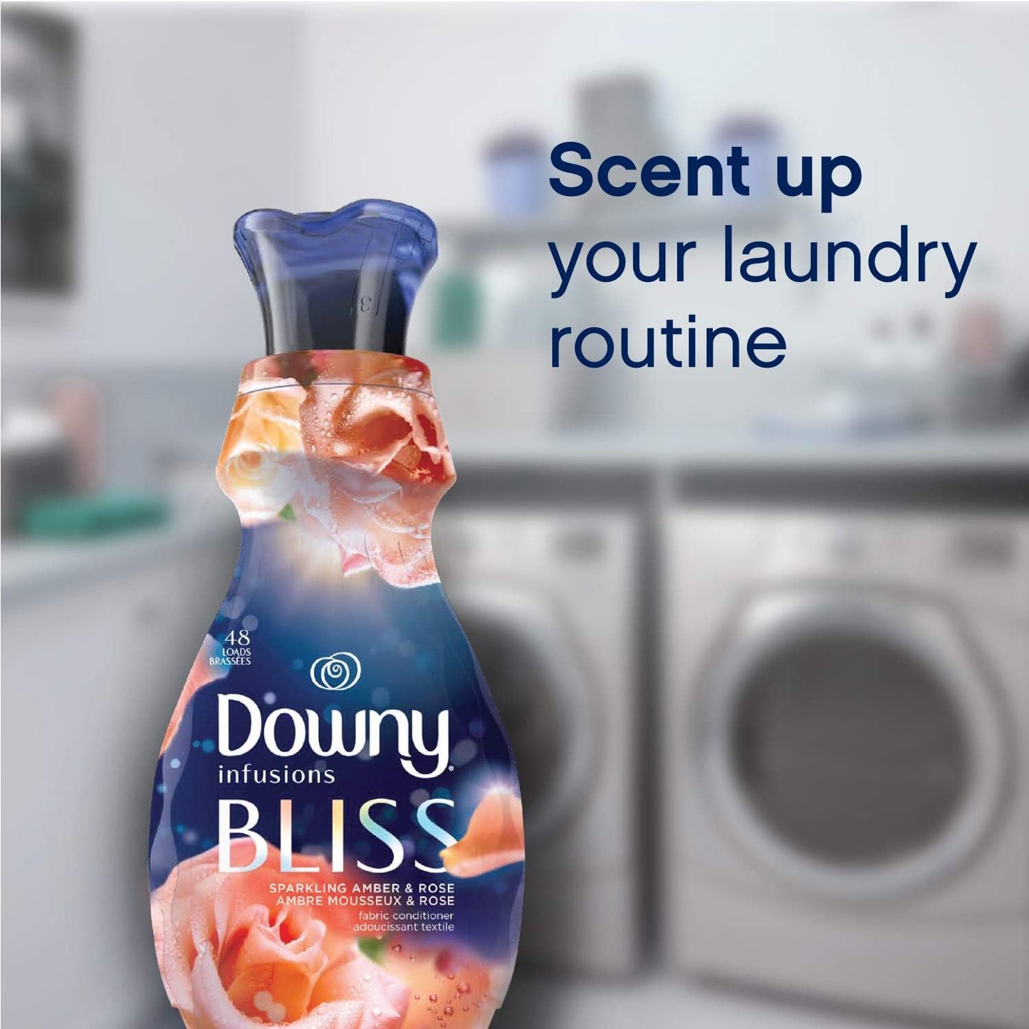 Downy Infusions Laundry Fabric Softener Liquid, CALM, Lavender and Vanilla Bean Scent, 56 fl oz (Pack of 2)