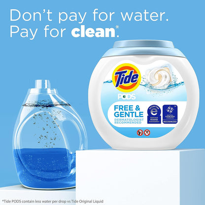 Tide PODS Free & Gentle Laundry Detergent Soap Pods, 81 count