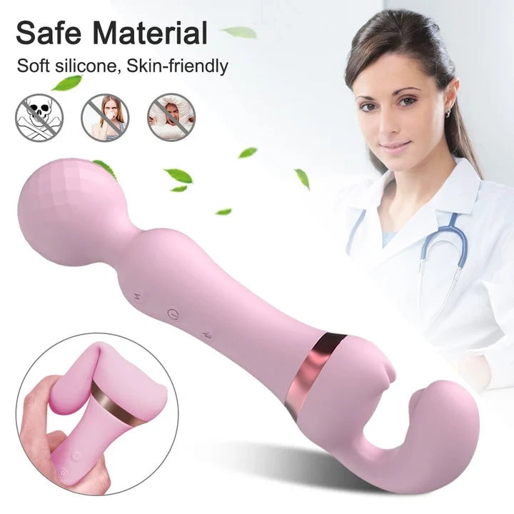HOT 2 IN 1 AV VIBRATOR FEMALE MAGIC WAND CLITORIS STIMULATOR