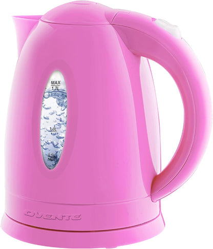 OVENTE Electric Kettle, Hot Water, Heater 1.7 Liter - BPA Free Fast Boiling Cordless Water Warmer - Auto Shut Off Instant Water Boiler for Coffee & Tea Pot - White KP72W