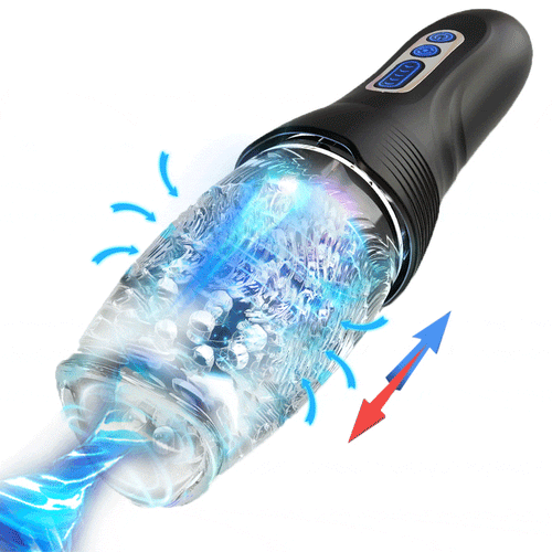3.0 Version Male Rose Thrusting Rotating And Vibrating Oral Sex Masturbation Cup
