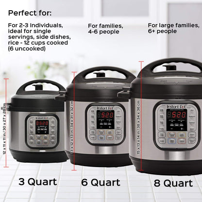 Instant Pot Duo 7-in-1 Electric Pressure Cooker, Slow Cooker, Rice Cooker, Steamer, Sauté, Yogurt Maker, Warmer & Sterilizer, Includes App With Over 800 Recipes, Stainless Steel, 6 Quart
