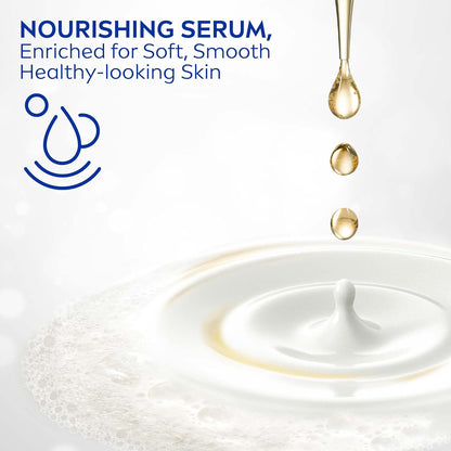 NIVEA Coconut and Almond Milk Pampering Body Wash, Moisturizing Body Wash with Nourishing Serum, Plant-Derived Oils, Essential Skin Lipids and Vitamins, 20 Fl Oz Bottle