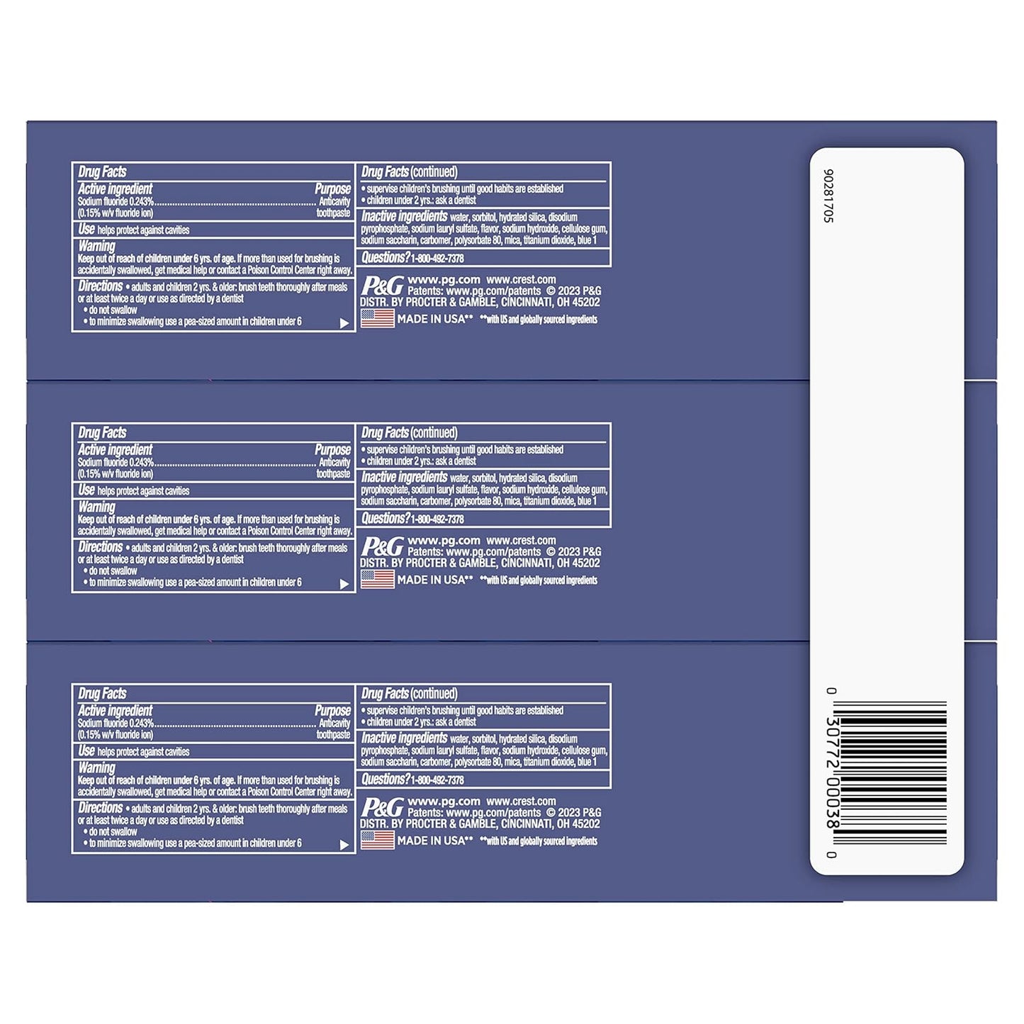 Crest 3D White Advanced Luminous Mint Teeth Whitening Toothpaste, 3.7 oz Pack of 4 - Helps Remove Surface Stains, Whitens Teeth, Strengthens Tooth Enamel, Protects Against Cavities