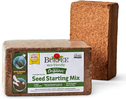 Natural & Organic Garden Coir, 8 quart, (1 Pack)