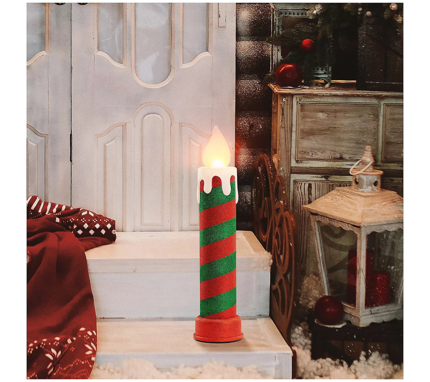 Mr. Christmas In/Outdoor Set of 2 24" Blow Mold Candles