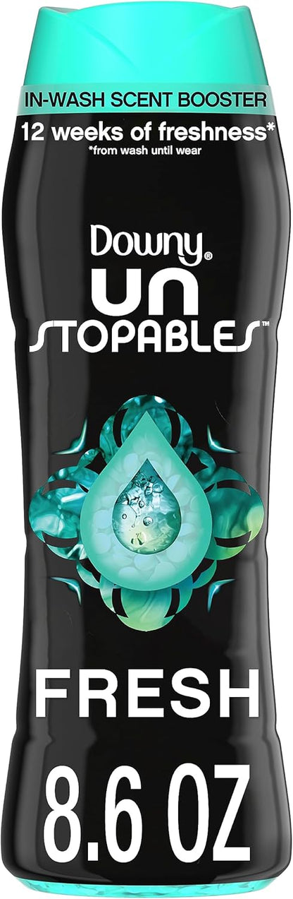 Downy Unstopables In Wash Scent Booster Beads, Fresh Scent, 24 oz, Downy Scent Booster Beads, Unstoppable Laundry Beads, Odor Protection