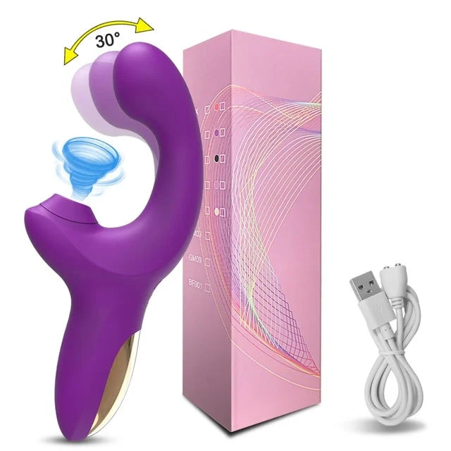 HOT DEAL - 2 IN 1 CLITORAL SUCKING VIBRATOR FEMALE FOR WOMEN