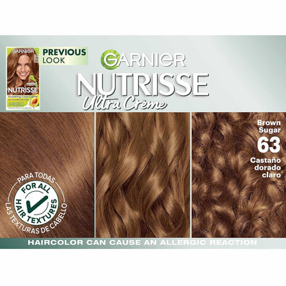 Garnier Hair Color Nutrisse Nourishing Creme, 40 Dark Brown (Dark Chocolate) Permanent Hair Dye, 1 Count (Packaging May Vary)