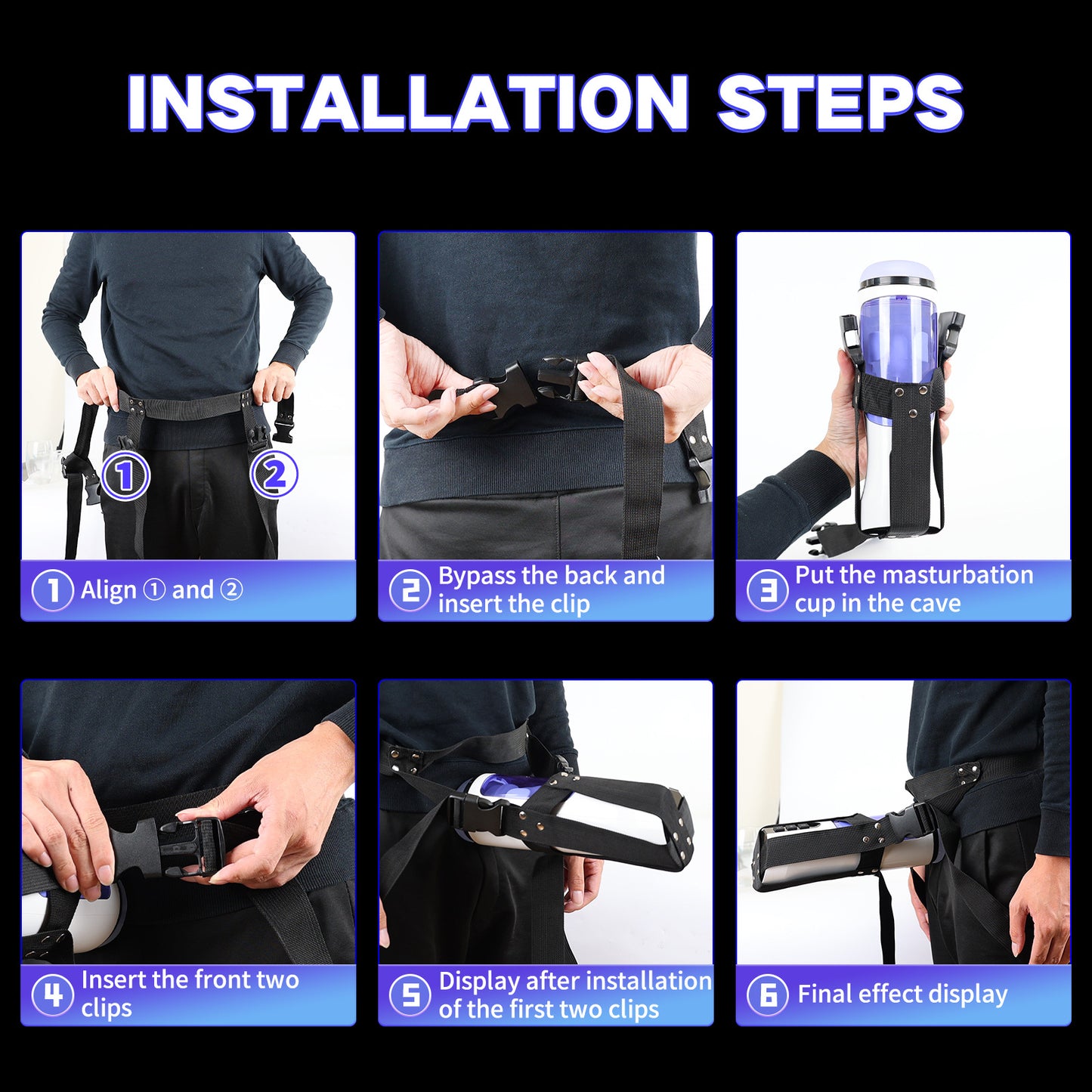 Buff - Waterproof Telescopic Sucking Vibration Masturbation Cup With Wearable Panty