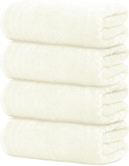 Tens Towels Extra Large Bath Towels 30 x 60 Inches, 100% Cotton, Larger & Lighter, Quicker to Dry, Lighter Weight, Super Soft and Absorbent, Perfect Bathroom Towels