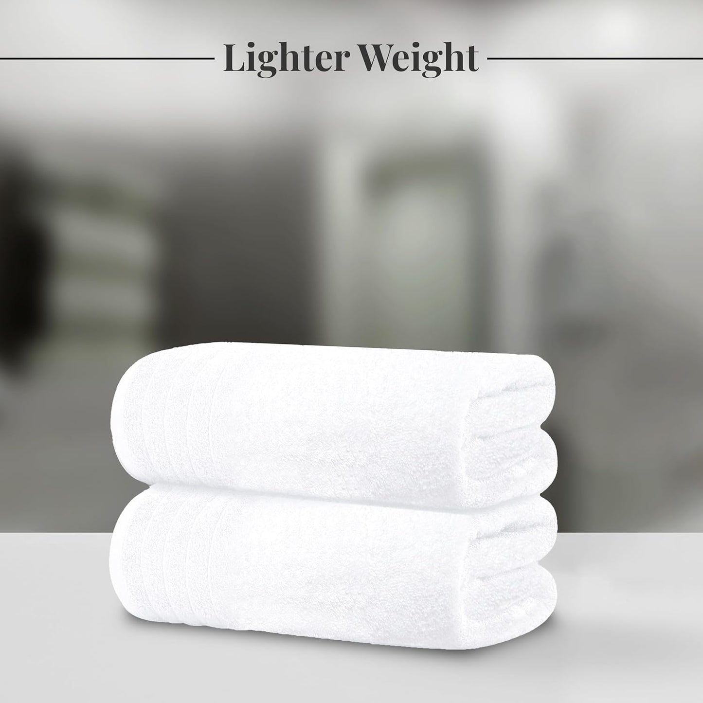 Tens Towels Extra Large Bath Towels 30 x 60 Inches, 100% Cotton, Larger & Lighter, Quicker to Dry, Lighter Weight, Super Soft and Absorbent, Perfect Bathroom Towels