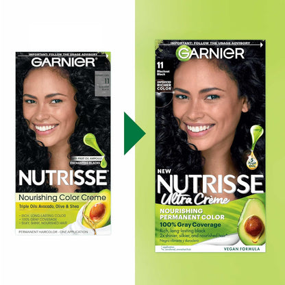 Garnier Hair Color Nutrisse Nourishing Creme, 40 Dark Brown (Dark Chocolate) Permanent Hair Dye, 1 Count (Packaging May Vary)