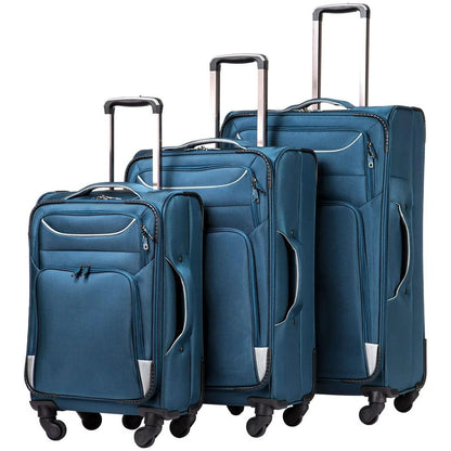 Luggage 3 Piece Set Suitcase Spinner Softshell lightweight