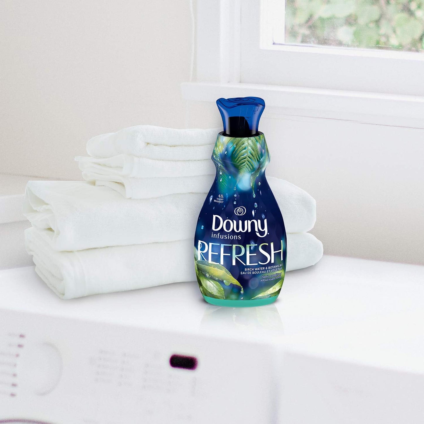 Downy Infusions Laundry Fabric Softener Liquid, CALM, Lavender and Vanilla Bean Scent, 56 fl oz (Pack of 2)