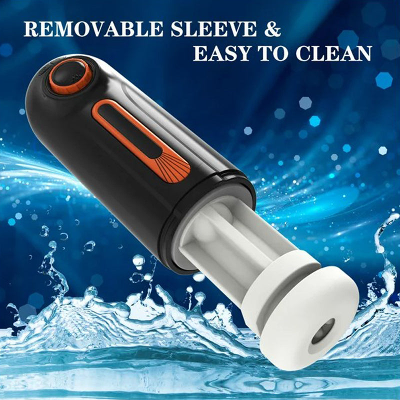 6 In 1 Automatic Telescopic Sucker Heating Sounding Masturbation Cup